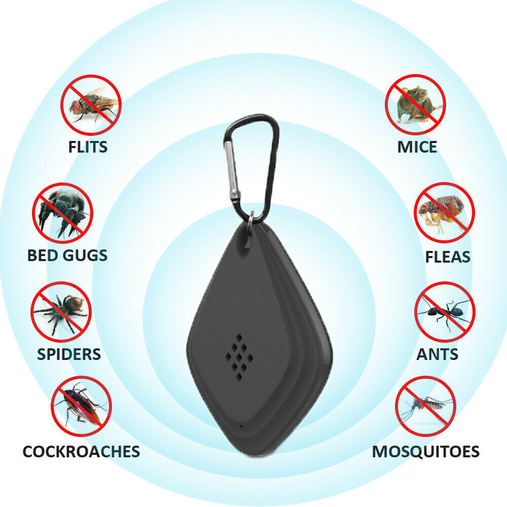 Repelente de insectos, pulgas , mosquitos y mas. ultrasónico smart para exteriores, rechargeable por USB, para