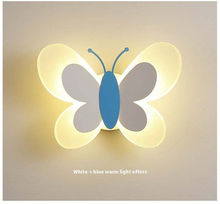 Lámpara de mariposa con dibujos animados creativos para dormitorio infantil | Proyect369