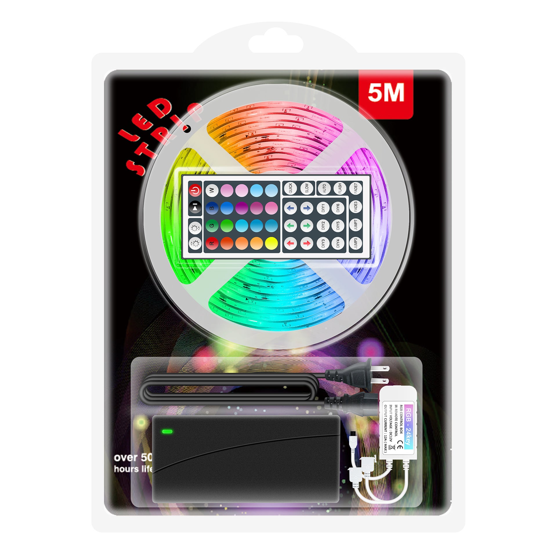 Epoxi impermeable, 44 teclas, 5 m, blíster, color vibrante | Proyect369