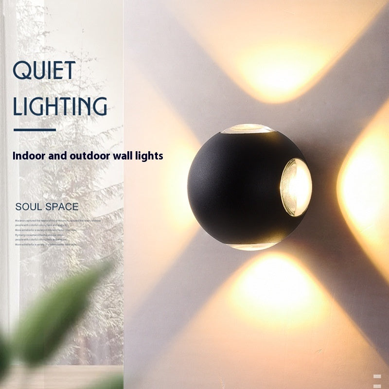 Simple Up And Down Illuminated Decorative Spherical Wall | Proyect369