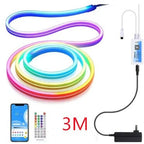 Barra de luces de neón coloridas con tiras LED y música | Proyect369