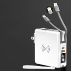 Qi charging inalámbrica treasure pd20w rápido batería externa - White Set