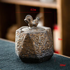 '- Black pottery pony ashtray