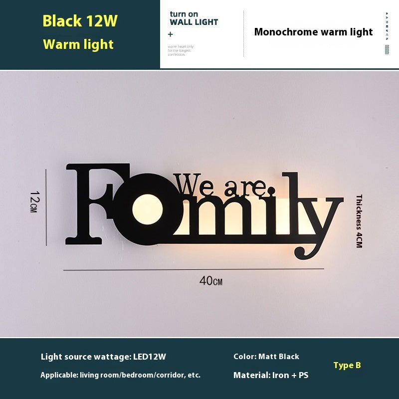 Led English Letter Wall Lamp Background Wall Creative | Proyect369