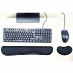 Memory foam wireless teclado wrist rest mouse pad office - Black 460x85x25mm