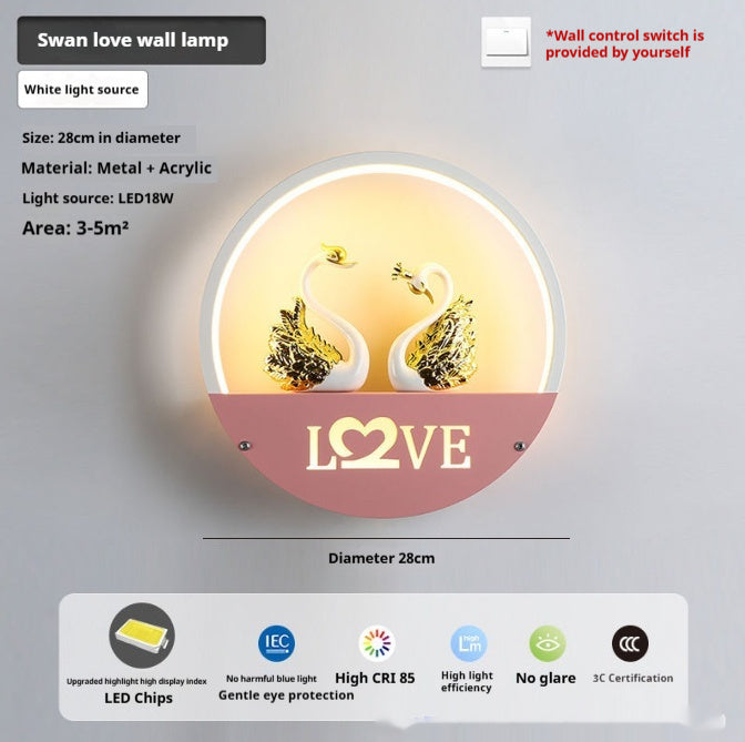 LED Bedside Bedroom Modern Minimalist Creative Wall Light | Proyect369