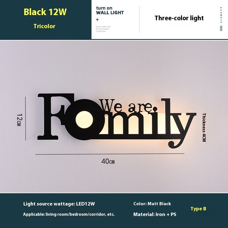 Led English Letter Wall Lamp Background Wall Creative | Proyect369