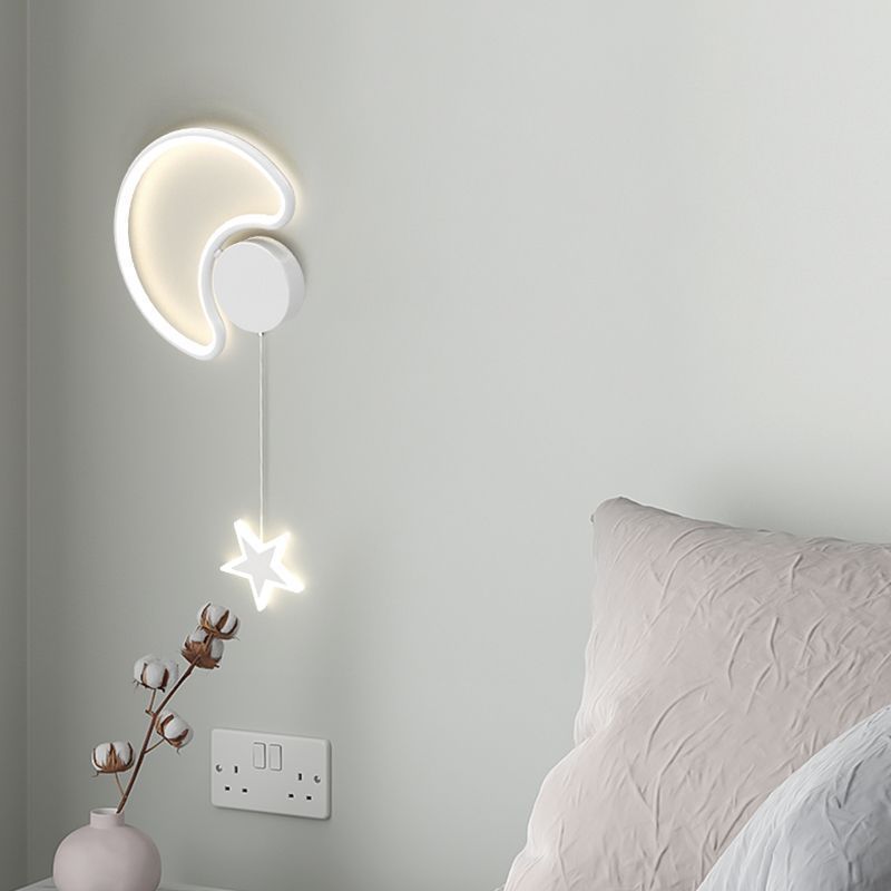 Lámpara de pared para dormitorio con forma de nube y estrella de cinco puntas | Proyect369