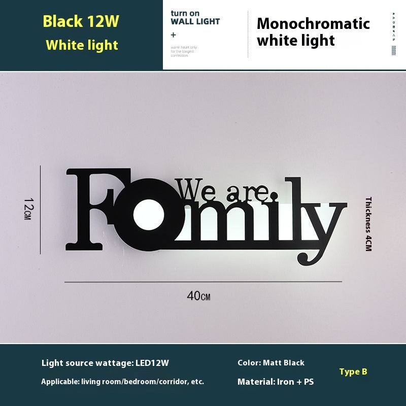 Led English Letter Wall Lamp Background Wall Creative | Proyect369