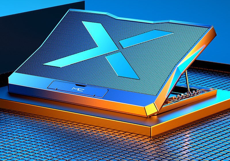 Lap radiator plegable desk cooling base - Black