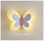 Lámpara de mariposa con dibujos animados creativos para dormitorio infantil | Proyect369