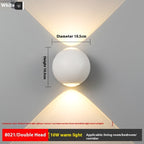 Simple Up And Down Illuminated Decorative Spherical Wall | Proyect369