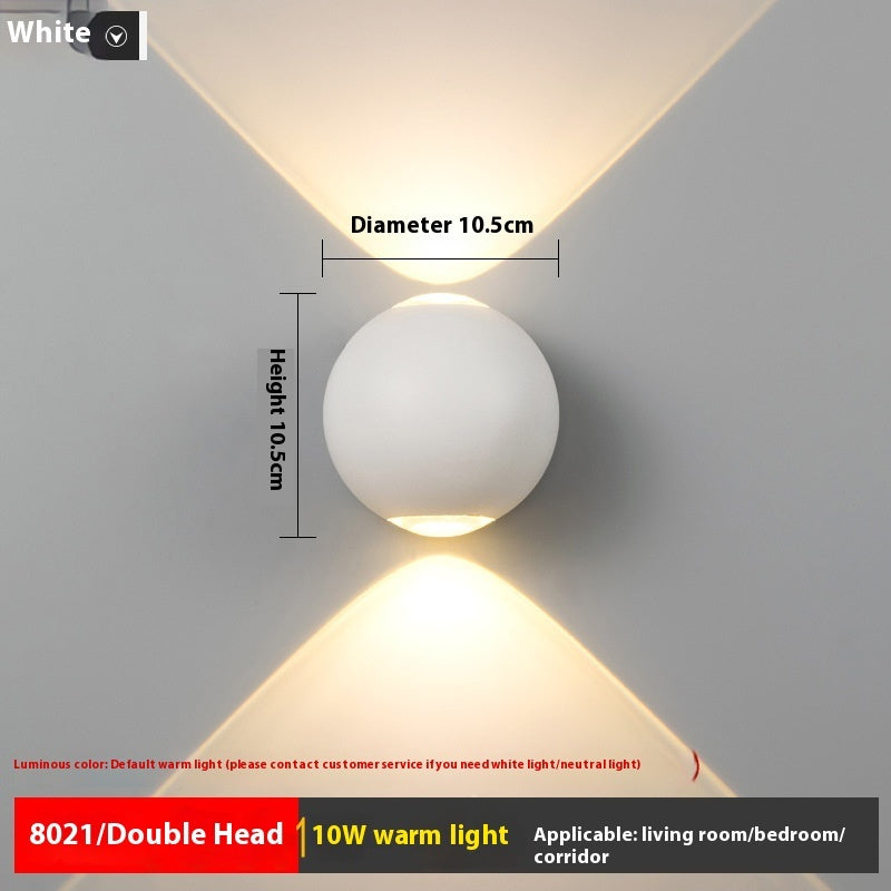 Simple Up And Down Illuminated Decorative Spherical Wall | Proyect369