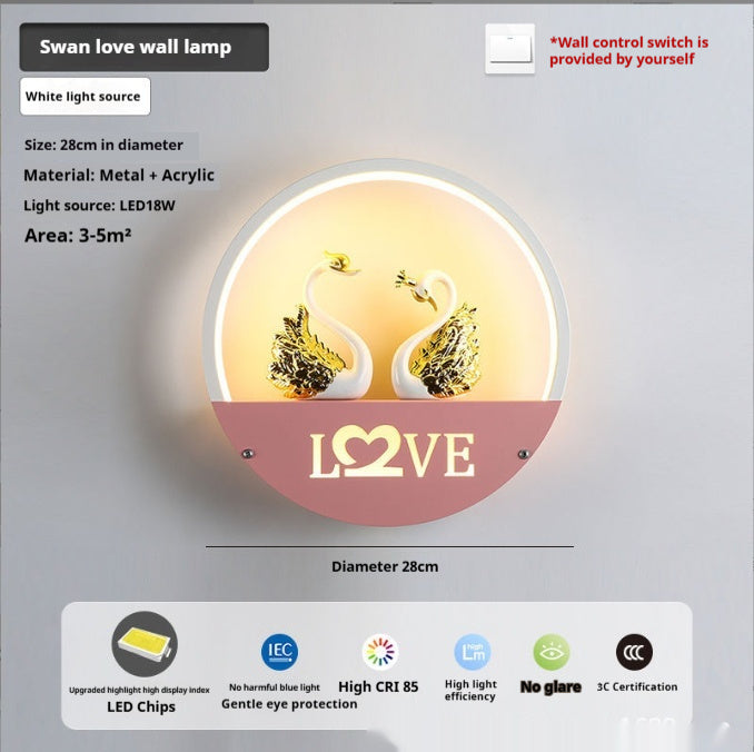 LED Bedside Bedroom Modern Minimalist Creative Wall Light | Proyect369